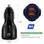 Dual USB Fast Car Charger QC3.0 Certified Quick 2-USB Port Charge Dual 36W Black - Image 3