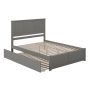Madison Grey Solid Wood Frame Queen Platform Bed with Footboard and Twin XL Trundle - Image 4