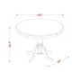 East West Furniture Eden 36" Wood Counter Height Dining Table in Oak - Image 5