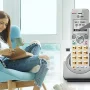 AT&T EL52319 Expandable Cordless Phone with Unsurpassed Range, Answering System and Caller ID, 3 Handsets, White/Silver - Image 2