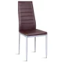 Costway Set of 4 PU Leather Dining Side Chairs Elegant Design Home Furniture Brown - Image 6