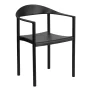 Cafe Chair, Stackable, Plastic, Black RUT-418-BK-GG - Image 2