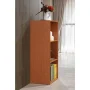 35.67 in. Cherry Wood 3-shelf Standard Bookcase with Storage - Image 4