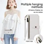 Dteck Samsung Galaxy Z Fold 4 5G Wallet Case, Shockproof 9 Card Slots Removable Adjustable Crossbody Necklace Lanyard Shoulder Strap Zipper PU Leather Case Cover, White - Image 3