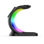 4 In 1 Magnetic Wireless Charger Fast Charging For Smart Phone Atmosphere Light Charging Station For Airpods Pro I-phone Watch - Black - Image 6