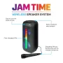 Jam Time Wireless Party Speaker with LED Light Effects and Microphone, Black - Image 6