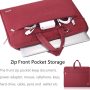 Voova 14-15.6 Inch Laptop Sleeve Case Laptop Shoulder Bag, Slim Computer Carry Case with Strap Compatible with MacBook Pro 15.4" / Macbook Pro 16 2019 / Surface Book 2/1 15 Chromebook XPS, Wine Red - Image 2