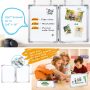 TSJ OFFICE Small White Board - 12 x 16 Inches 4 Sides Portable Whiteboard Mini Foldable Magnetic Desktop Easel for Students, Tabletop Memo with 4 Hooks for Wall Hanging Office, School, Home - Image 2