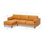 3-Seat L-Shaped Sectional Sofa Couch for Living Room - Image 4