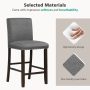 Gray Set of 2 Bar Stools with Back for Kitchen Island - Image 5