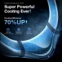 TORRAS - COOLiFY Cyber Ultimate Cooling Portable Neck Fan, Cooling, Heating, and Fan Rechargeable with 6000mAh, Neck Cooler - Cascade Black - Image 4