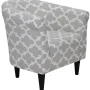 Mainstays Microfiber Bucket Accent Chair, Fynn Gray - Image 1