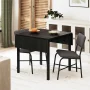 Mainstays 3-Piece Drop Leaf Table and Dining Chair Set, Black - Image 3