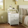 Travison Nightstands with 3 Drawers & Outlets, Bedside Tables with 2 USB Ports & 2-Tier Open Shelf - Image 1