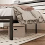 Allewie King Size Metal Platform Bed Frame with Black Shelf Headboard & Storage, Adult - Image 4