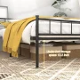 PAPROOS Queen Bed Frame with Headboard and Footboard, Metal Platform Bed with Under Bed Storage, No Box Spring Needed, Noise Free, Black - Image 4