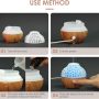 Essential Oil Diffuser, 120ml Small Aromatherapy Diffuser, Ultrasonic Diffusers for Essential Oil, Cool Mist Humidifier with 7 Color LED and Auto Off Safety, for Bedroom,Office, Study Room - Image 2