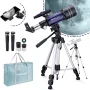 BEBANG Telescopes for Kids Adults Beginners, 70MM Telescope for Astronomy, Refractor Telescopes with Tripod - Image 1