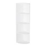 Durable 4-Tier Corner Bookshelf, Perfect for Office Space, Living Room, Shelves for Bedroom and Library Shelving, White - Image 4