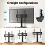 PERLESMITH Universal TV Base for 32"-60" TVs, ±35°Swivel, 88-lb Capacity, Max VESA 400x400mm, Height Adjustable, PSTVS28B - Image 5