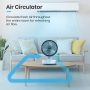 Pro Breeze Personal Table Fan with Remote Control, 8” Desk Fan, Powerful Turbo Whisper Quiet Fan Motor, 24 Speeds, 4 Modes & 12 Hour Timer, Table Fan for Bedroom, Tabletop Fan Air Circulator - Image 5