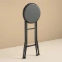 Mainstays Folding Vinyl Padded Counter Stool, Black - Image 3