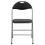 Flash Furniture HERCULES Series Black Vinyl Metal Folding Chair with Carrying Handle - Image 3