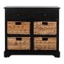 Herman 6-Drawer Red Chest - Distressed Black - Image 1