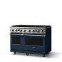 Viking - 48 in. Wide 8 Burner Pro 5 Series 6.1 Cu. Ft. Freestanding LP Gas Convection Range - Slate Blue w. Brushed Brass - Slate Blue - Image 2