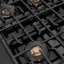 ZLINE - 30 in. Wide 4 Burner AutographParamount DuoPro Gas Rangetop in Black Satin Steel and Gold Accents (PSRTBSZ-30-G) - Black Satin Stainless Steel - Image 4