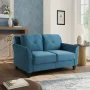 Harvard 57 in. Brown Microfiber 2-Seat Loveseat with Round Arms - Image 6