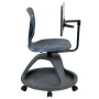 EMMA + OLIVER Mobile Desk Chair 360° Rotation and Storage Cubby, Dark Gray - Image 6