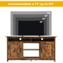 60 Inch Industrial Fireplace TV Stand with Shelve and Cabinet for TVs Up to 65 Inches - Image 4