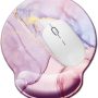 Memory Foam Wrist Support Mouse Pad Comfortable Padded Wrist Mousepads 9in X10in Desktop Notebook Mouse Mat (Marble Pretty Pink-Foam) - Image 4
