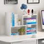 Desk Shelf, Adjustable Desktop Storage Organizer, Wood Display Shelf Rack, Of... - Image 2