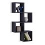 Black MDF Cubby Chessboard Floating Wall Shelf - Image 1