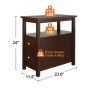 Narrow End Table Side Table with Drawer & Open Shelf Sofa Table for Living Room - Image 3