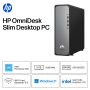 HP - OmniDesk Slim Desktop - Intel Processor 300 - 8GB DDR5 Memory - 256GB SSD - Meteor Silver - Image 2