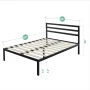 Zinus Mia 38" Metal Platform Bed Frame with Headboard, Queen - Image 4