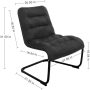 Zenree Upholstered Durable Metal Modern Chair with Soft Cushion, Black - Image 3