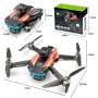 D99 GPS Drone with 8K UHD Camera, Foldable Quadcopter for Adults Beginners, Brushless Motor, VR Mode, 2 Batteries, Orange - Image 5