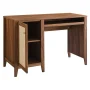 Modway Soma 47" Natural Rattan and MDF Wood Office Desk in Walnut - Image 3