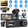 3 Lens Car DVR Dash Cam 1080P Front/Inside/R - Image 6