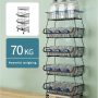 CarolynDesign Kitchen Storage Baskets Black Iron Wire Storage Bins with Wheels and Feet, Stackable Vegetable Storage Baskets (6-Tier Baskets) - Image 6