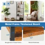 JHK 5 Tier Bookcase Bookshelf Modern Book Case For Books Corner Storage Organizer for Bedroom Home Office Kitchen Living Room - Chocolate - Image 5
