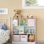 Modern 8-Cube Storage Organizer Solid Cube Shelf Bookcase for Living Room Home Office, White - Image 2