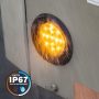 TRUE MODS 2pc 2.5" 12V Amber Round LED Clearance Side Marker Lights [DOT FMVSS 108] [SAE P2] [Reflector Lens] [Grommet & Plugs] [Flush-Mount] [Waterproof IP67] for Boat Trailer Semi Truck RV Peterbilt - Image 5