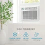 Keystone - 1000 Sq. Ft. 18,000 BTU 230V Window Air Conditioner with Remote Control - White - Image 2