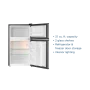 Insignia™ - 3.1 Cu. Ft. Mini Fridge with Top Freezer and ENERGY STAR Certification - Stainless Steel Look - Image 3