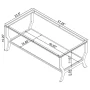 Saide Rectangular Glass Top Coffee Table Chrome - Image 6